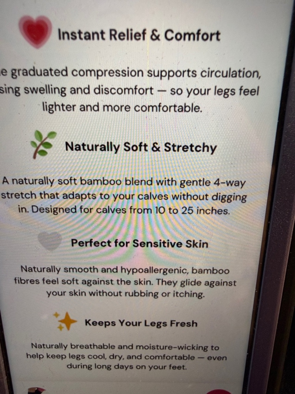 Everstride Premium Bamboo Compression Stockings 2x in Black - Picture 5 of 10